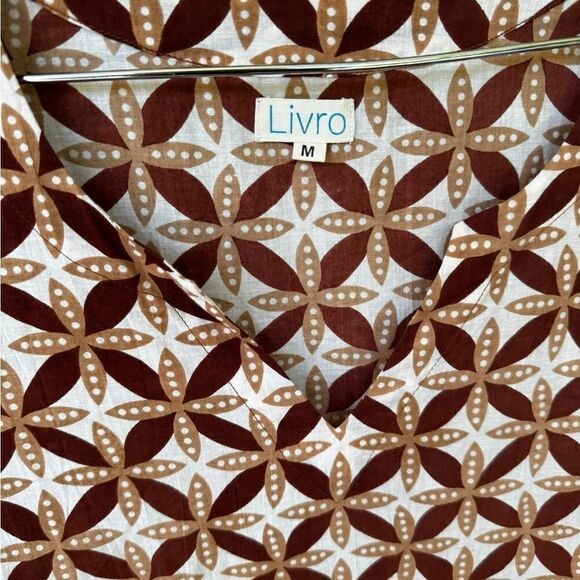 Livro Ruffle Hem Dress, Mocha Geo M - Picture 3 of 5